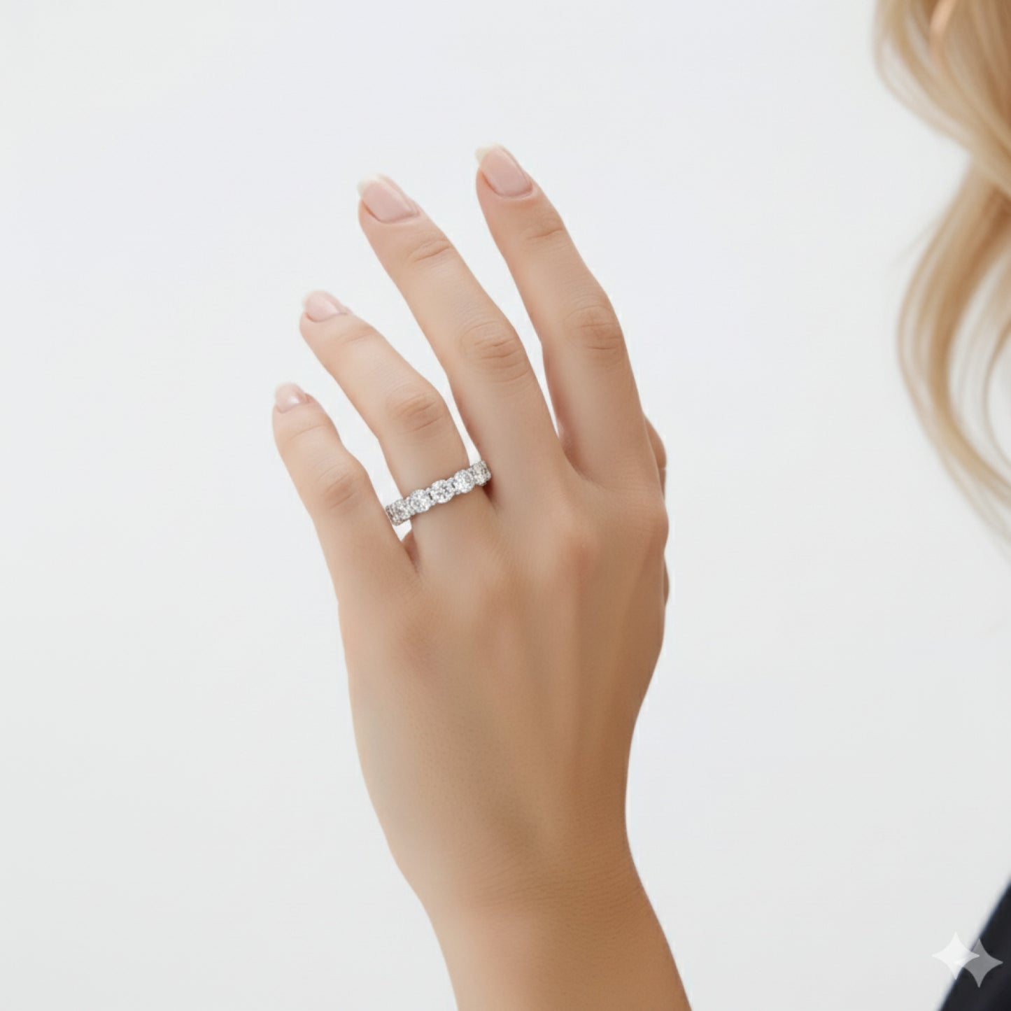 3 ct round diamond eternity band