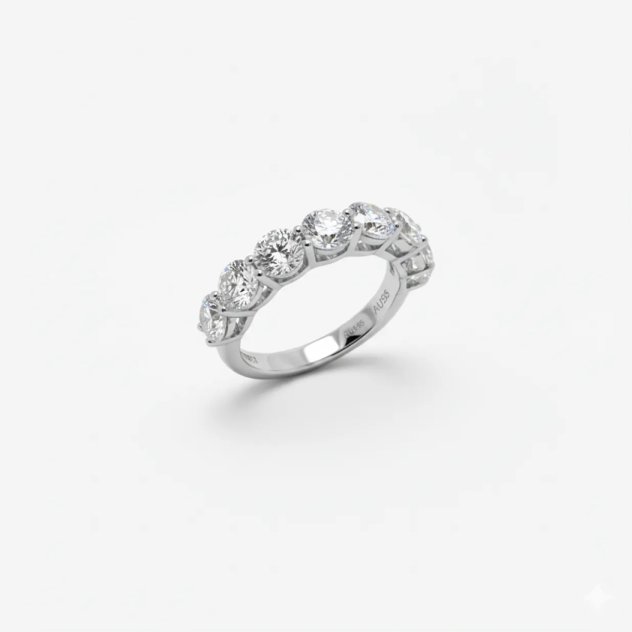 3 ct round diamond half-eternity