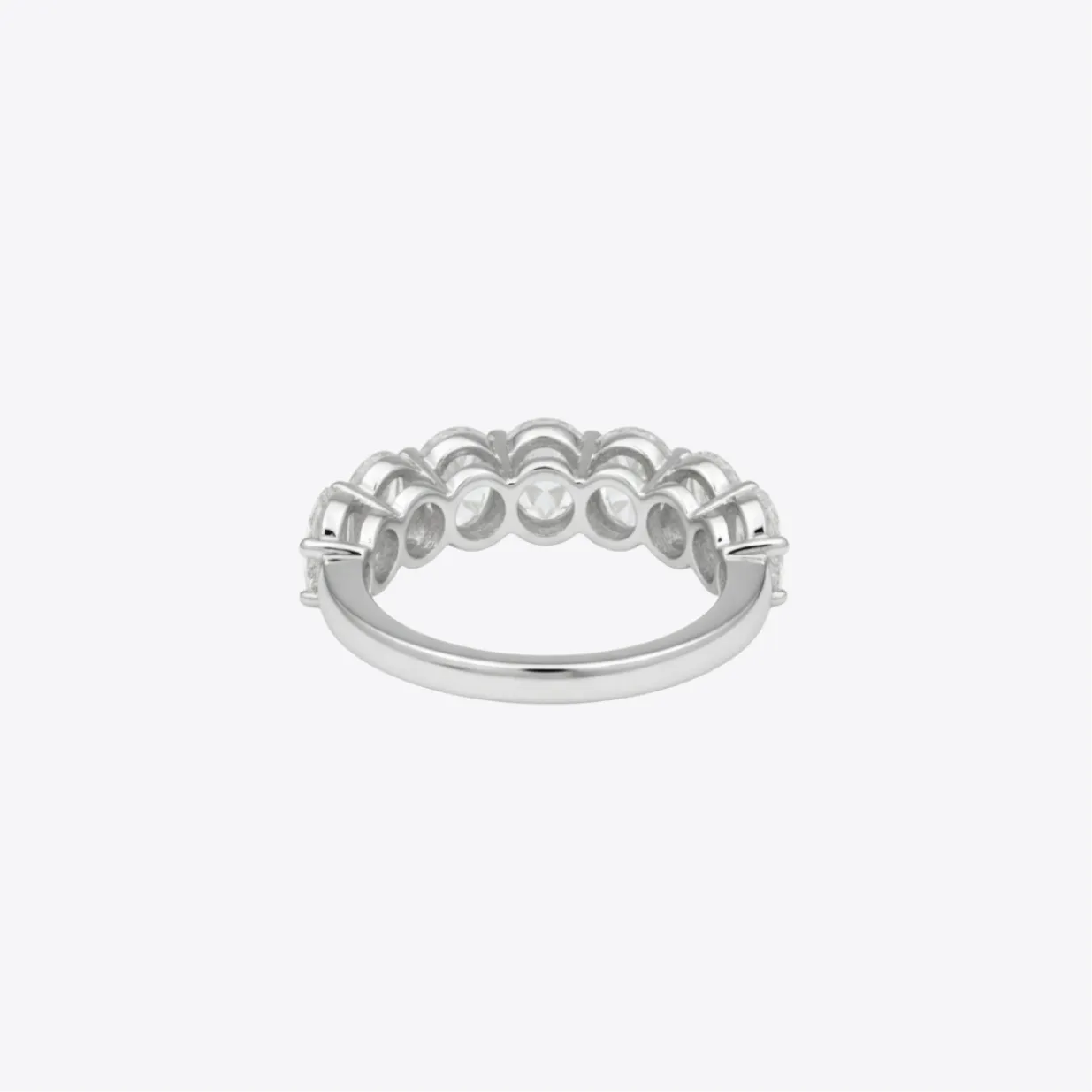 2 ct oval diamond half-eternity band