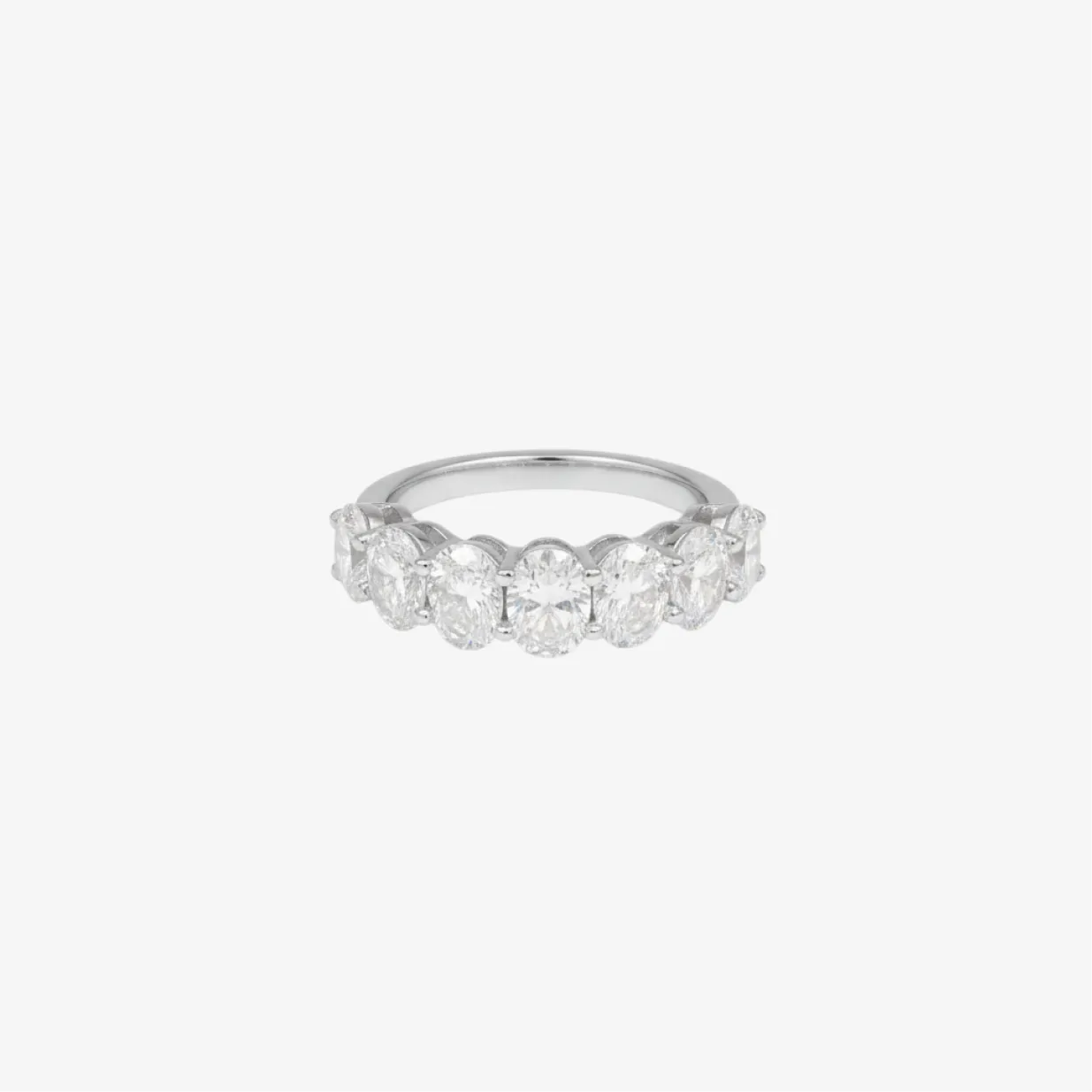 2 ct Oval Diamond Half-Eternity Band