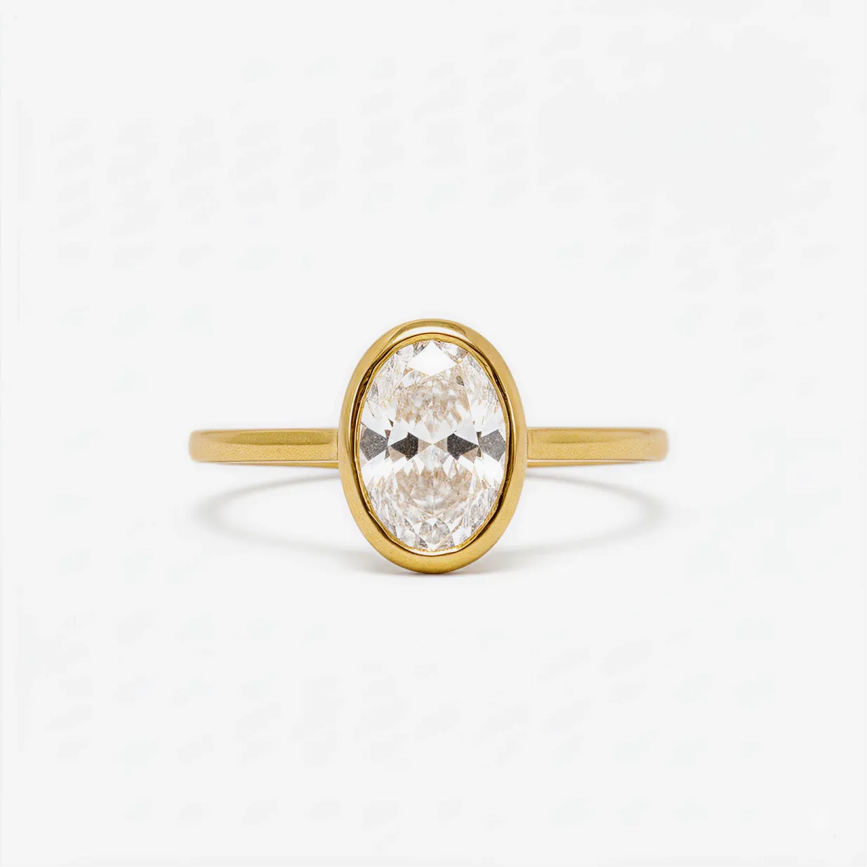 2 ct Bezel Oval Diamond Solitaire