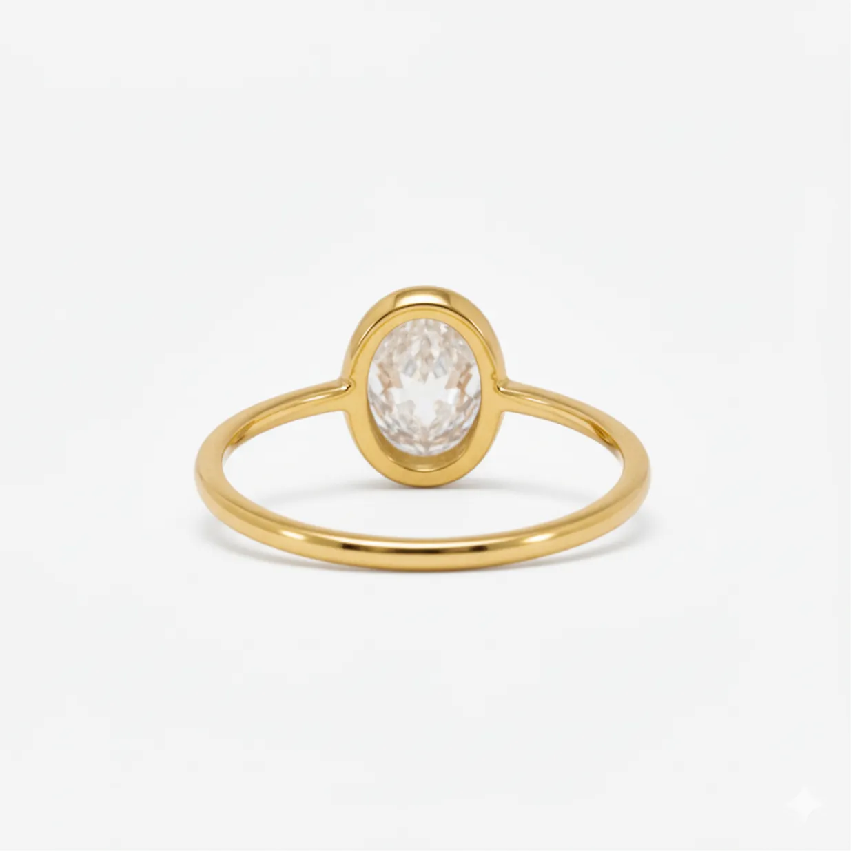 2 ct bezel oval diamond solitaire