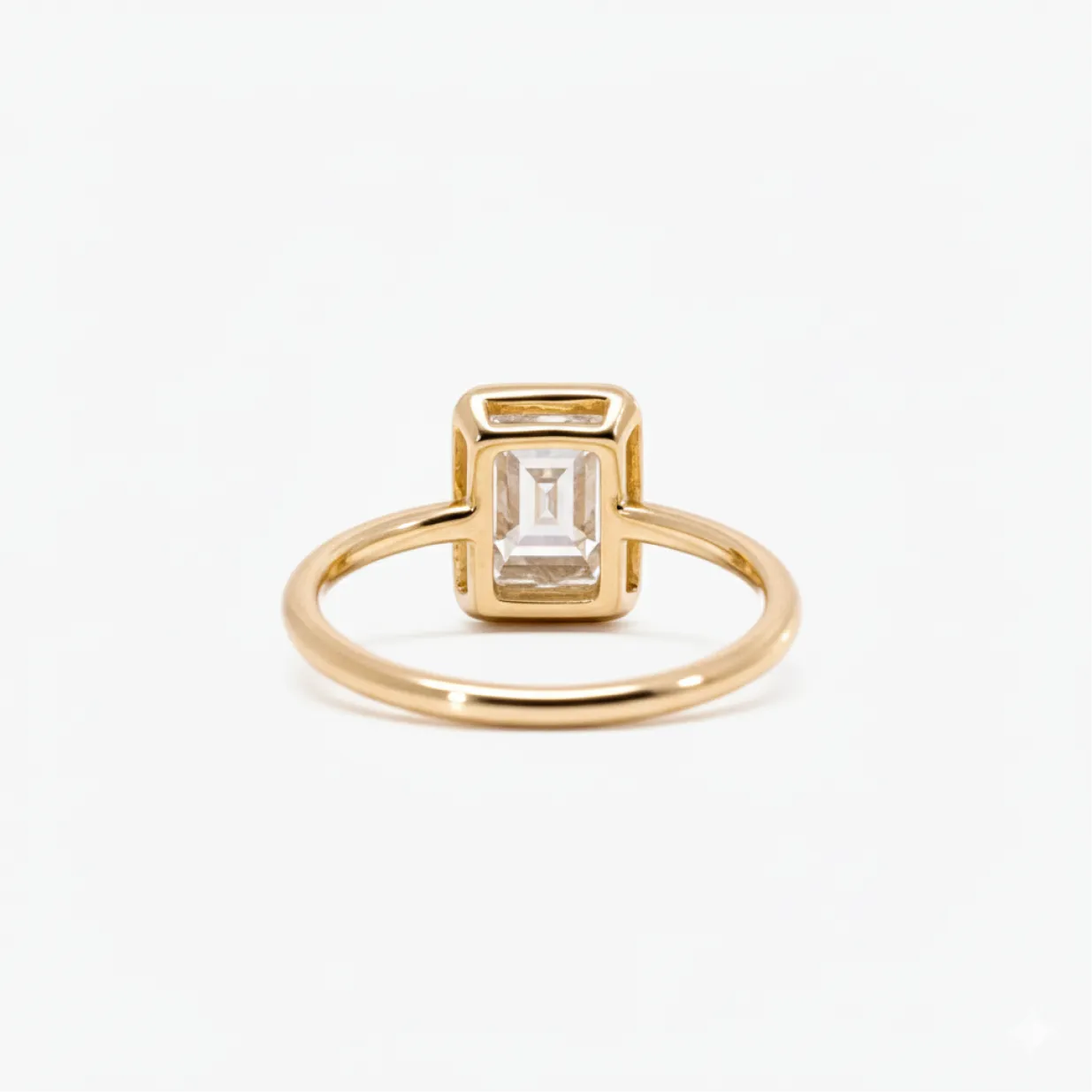 2 ct bezel radiant diamond solitaire