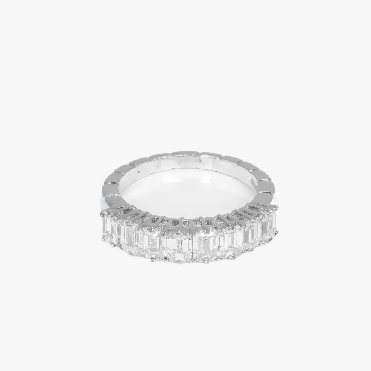2 ct Emerald Diamond Half-Eternity Band