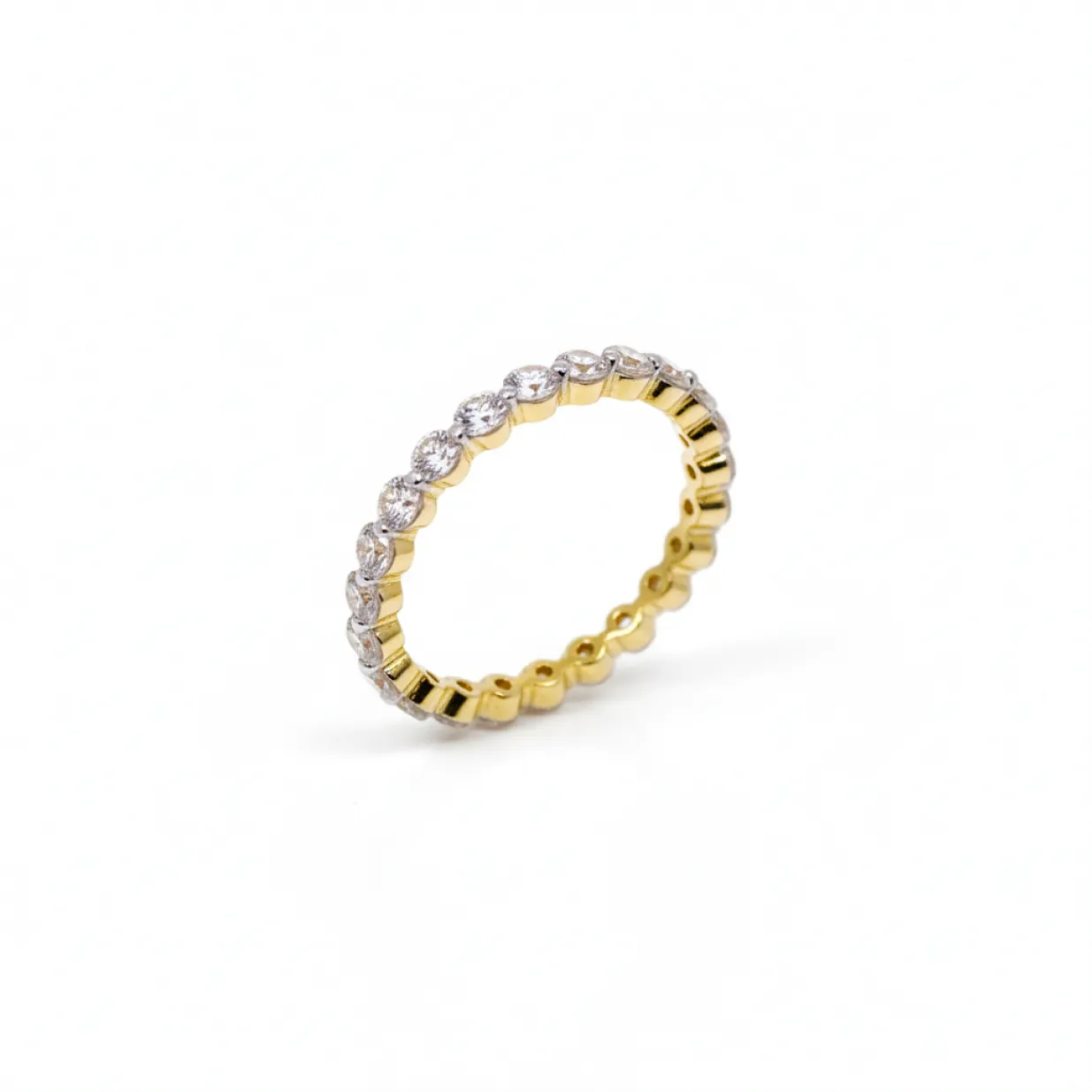 1 ct round dainty eternity band