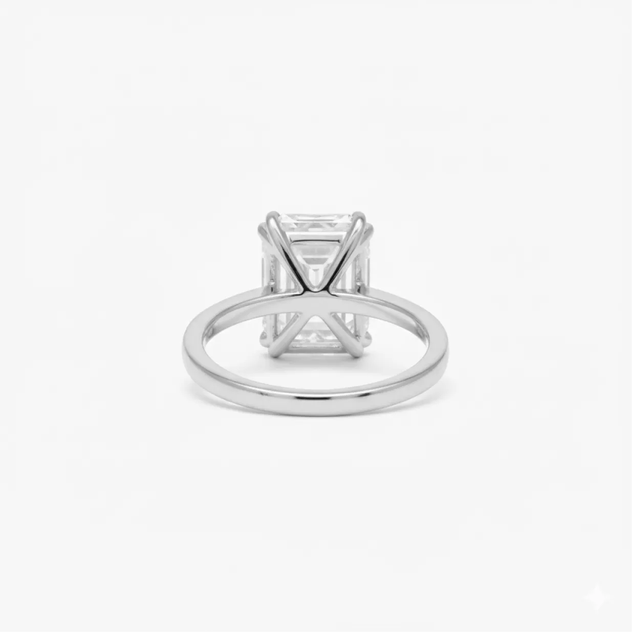 4 ct classic emerald diamond solitaire