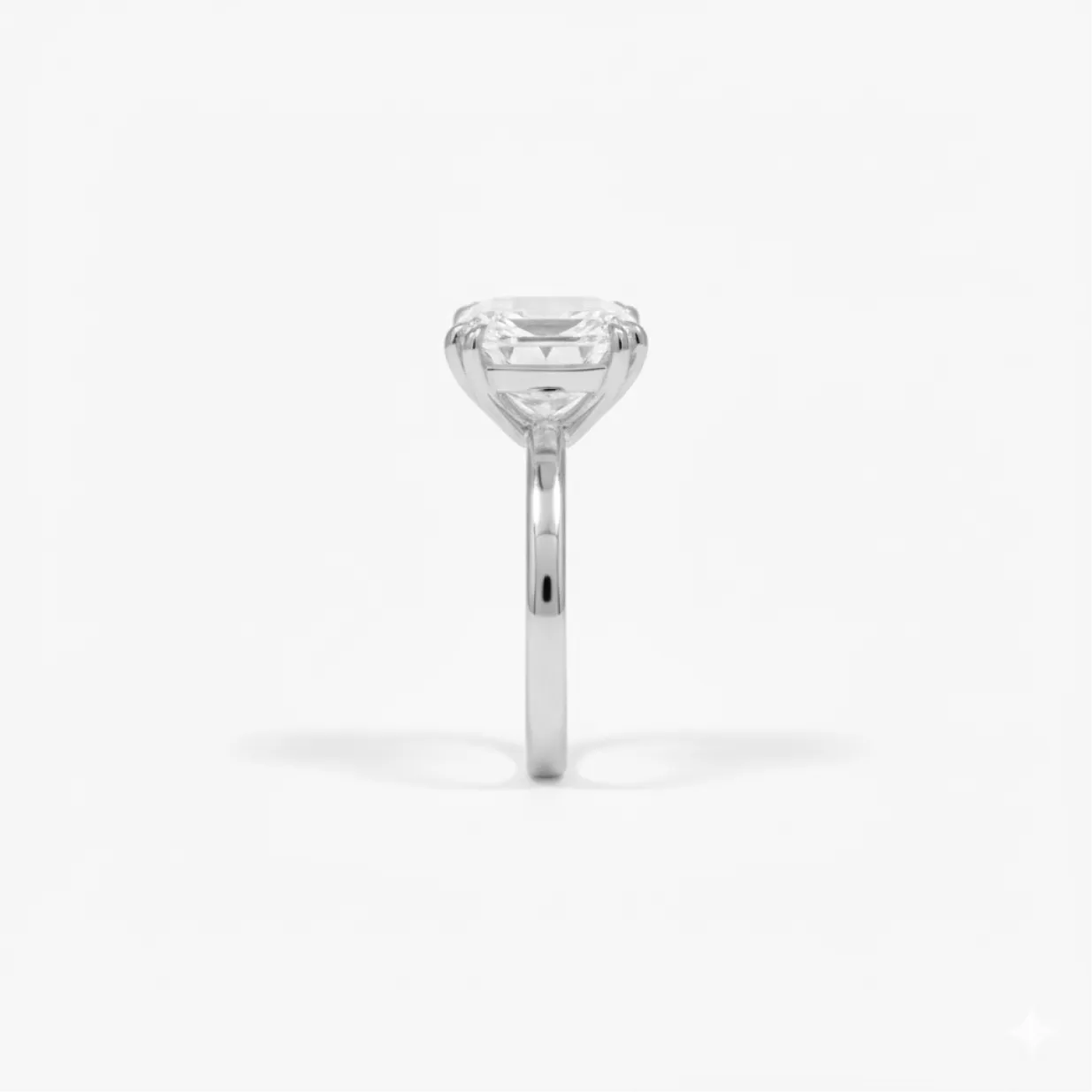 4 ct classic emerald diamond solitaire