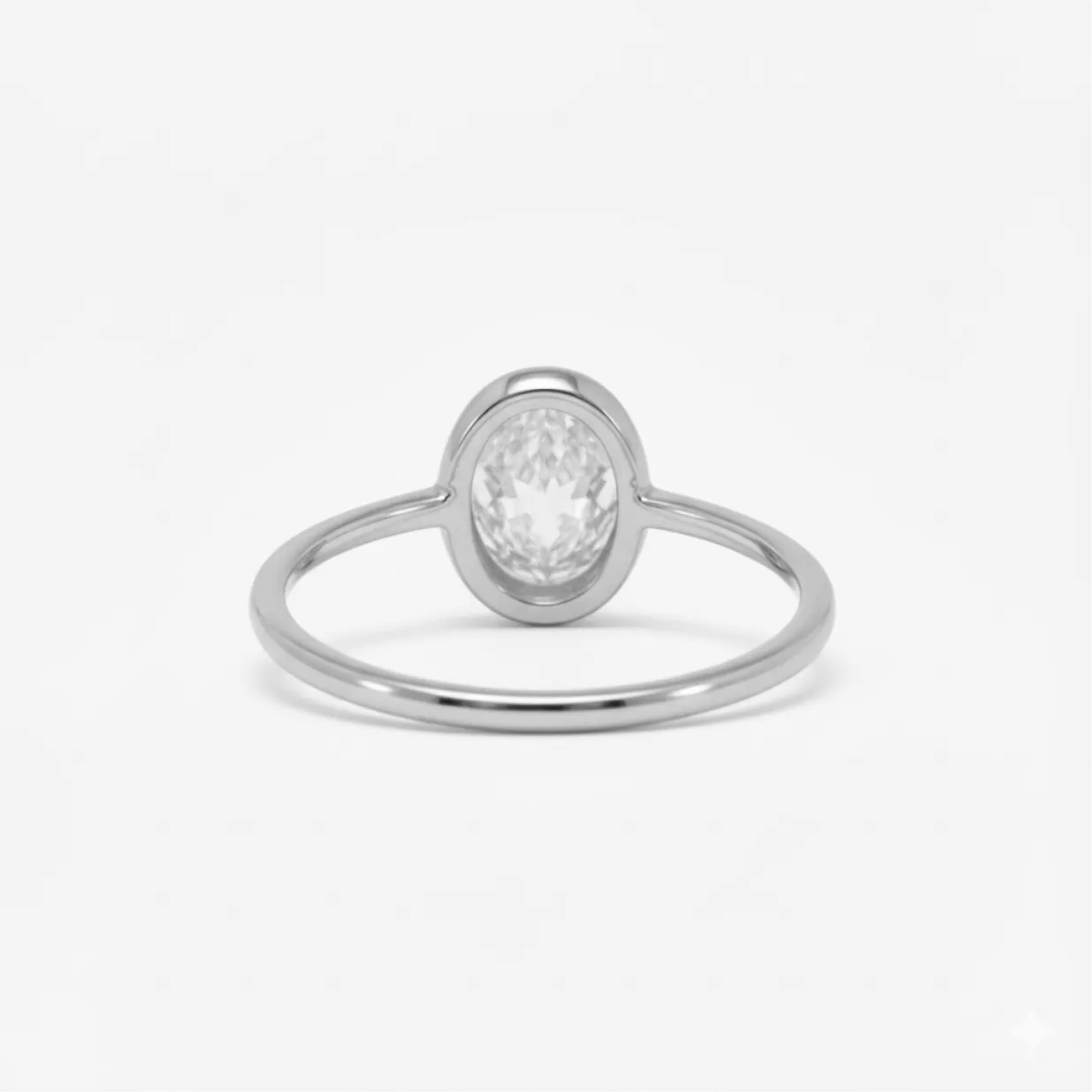 2 ct bezel oval diamond solitaire