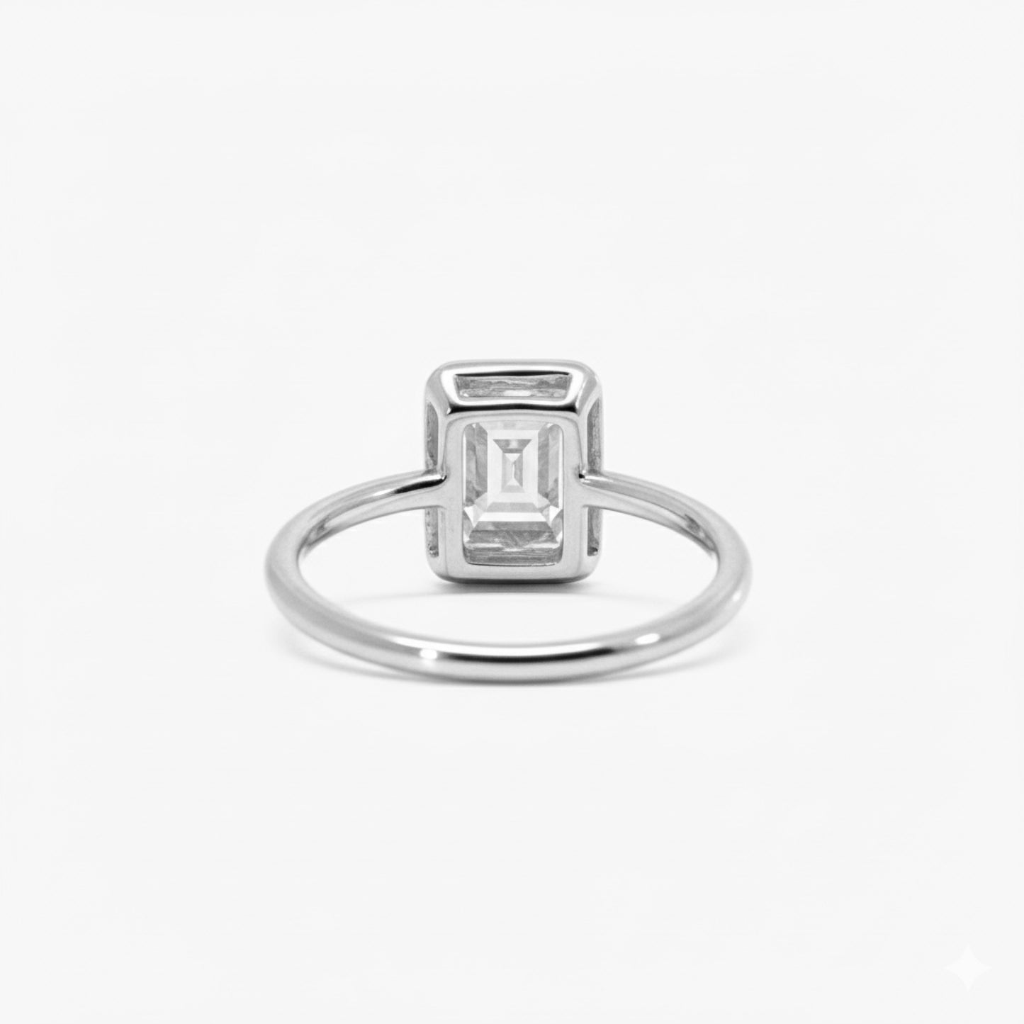 2 ct bezel radiant diamond solitaire