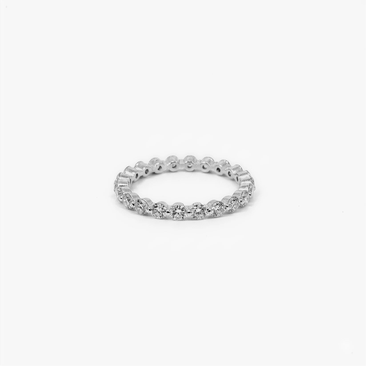 1 ct round dainty eternity band