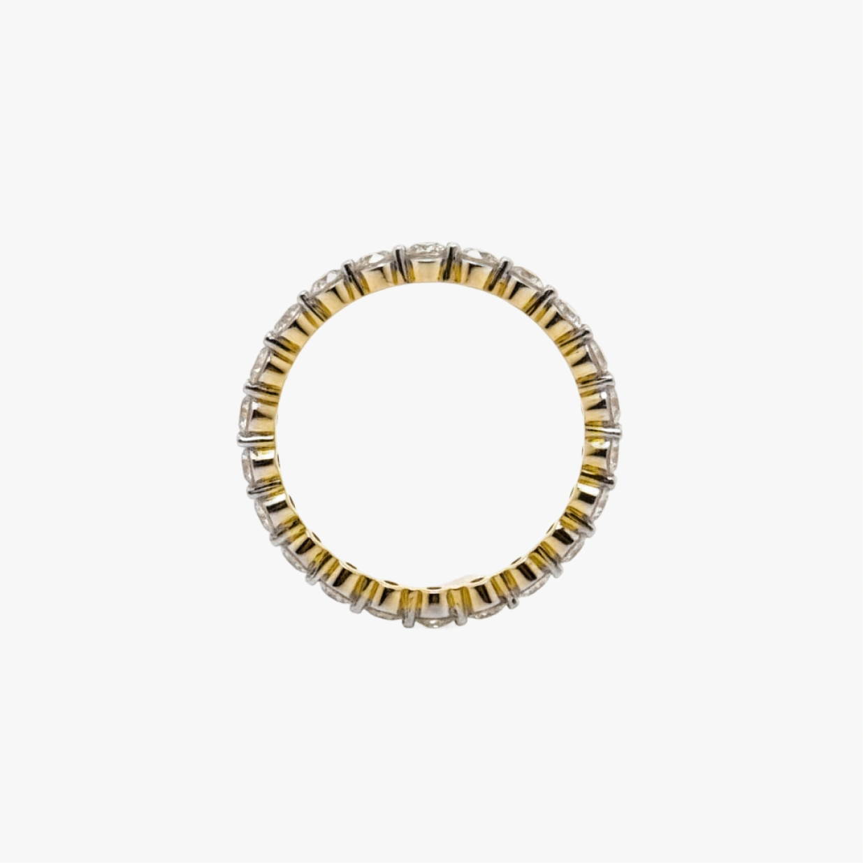 1.5 ct round dainty eternity band