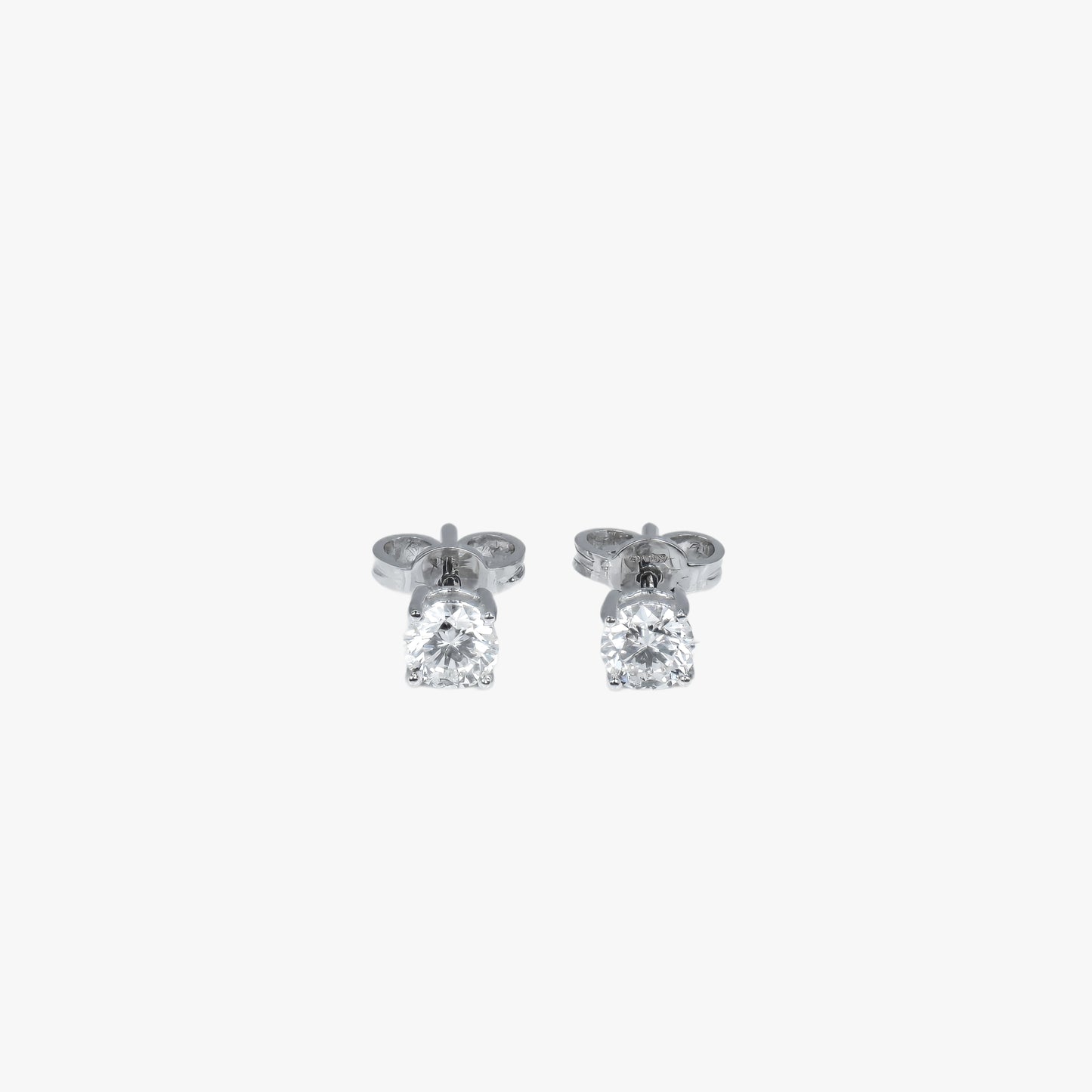 round solitaire studs wg