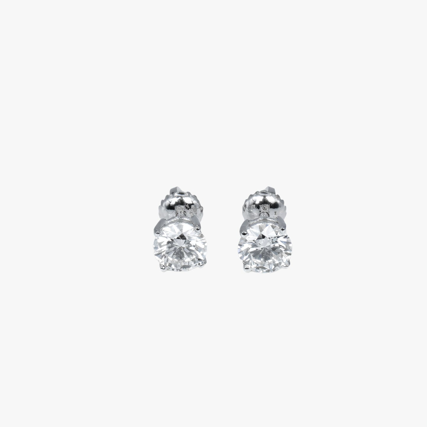 round solitaire studs wg