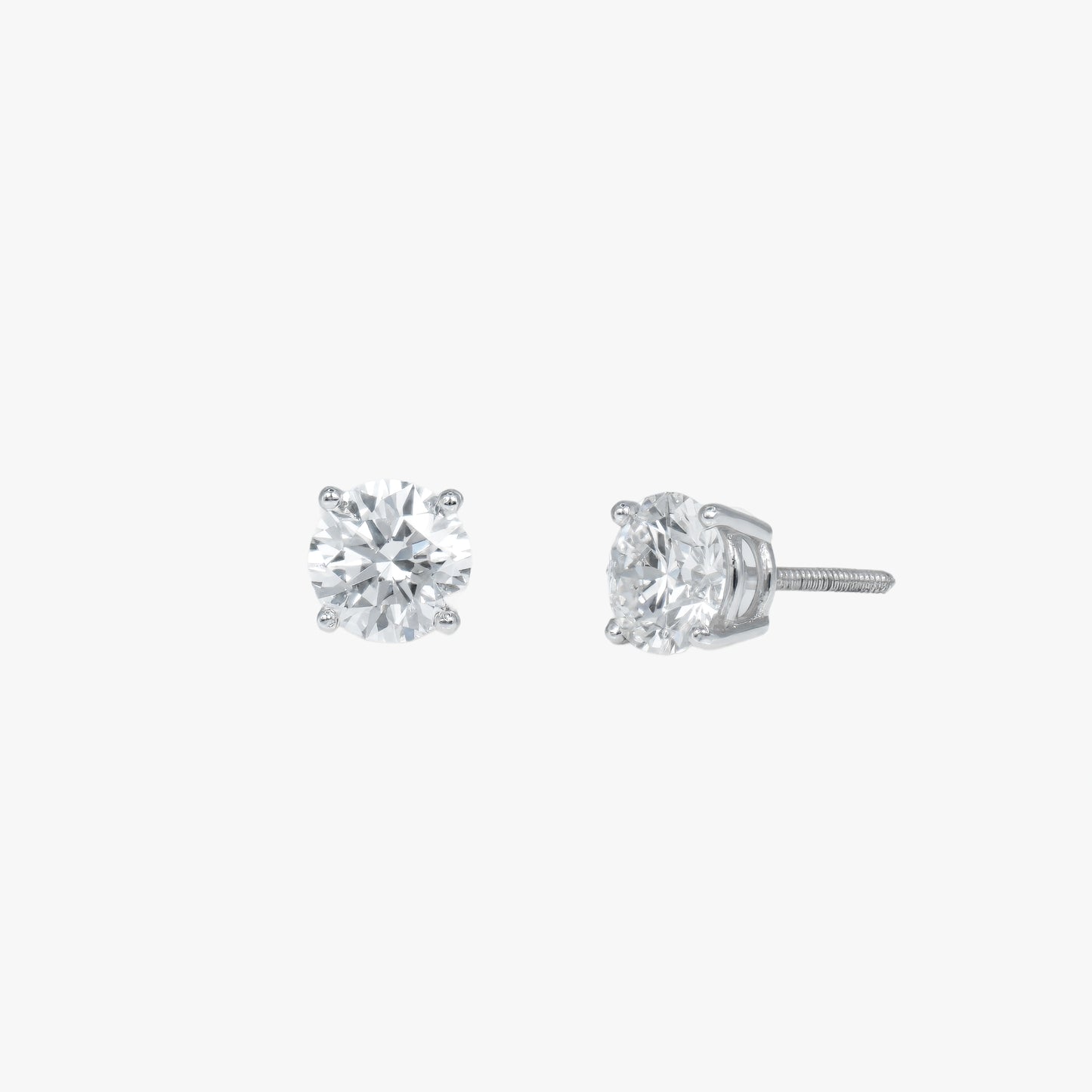 round solitaire studs wg
