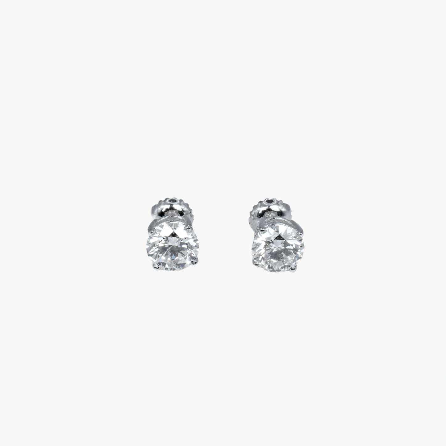 round solitaire studs wg