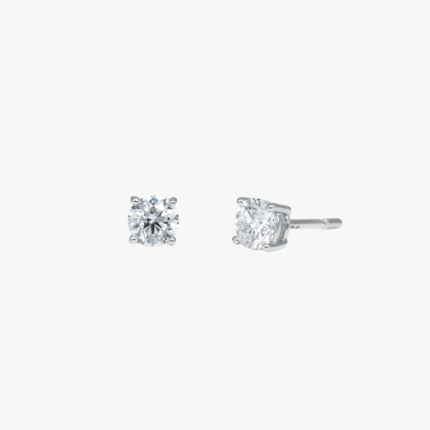 round solitaire studs wg