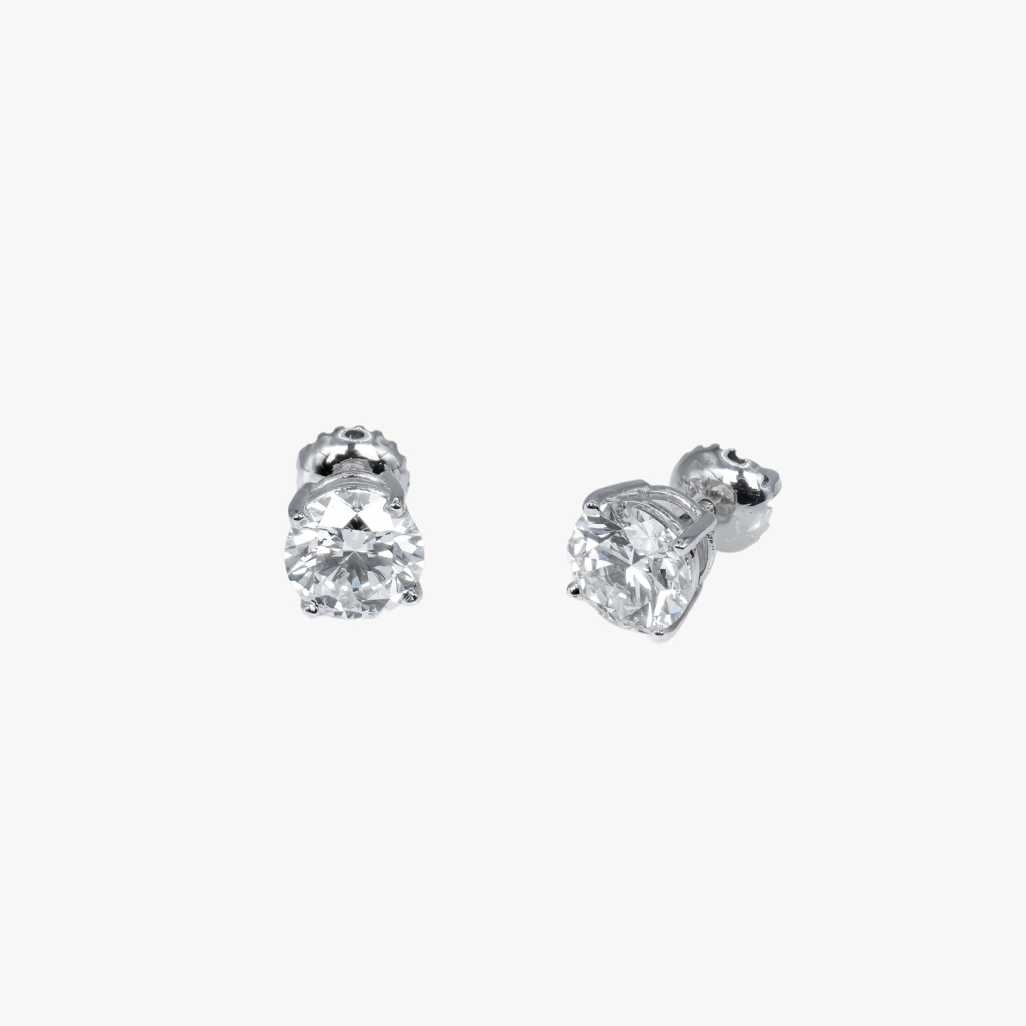 round solitaire studs wg