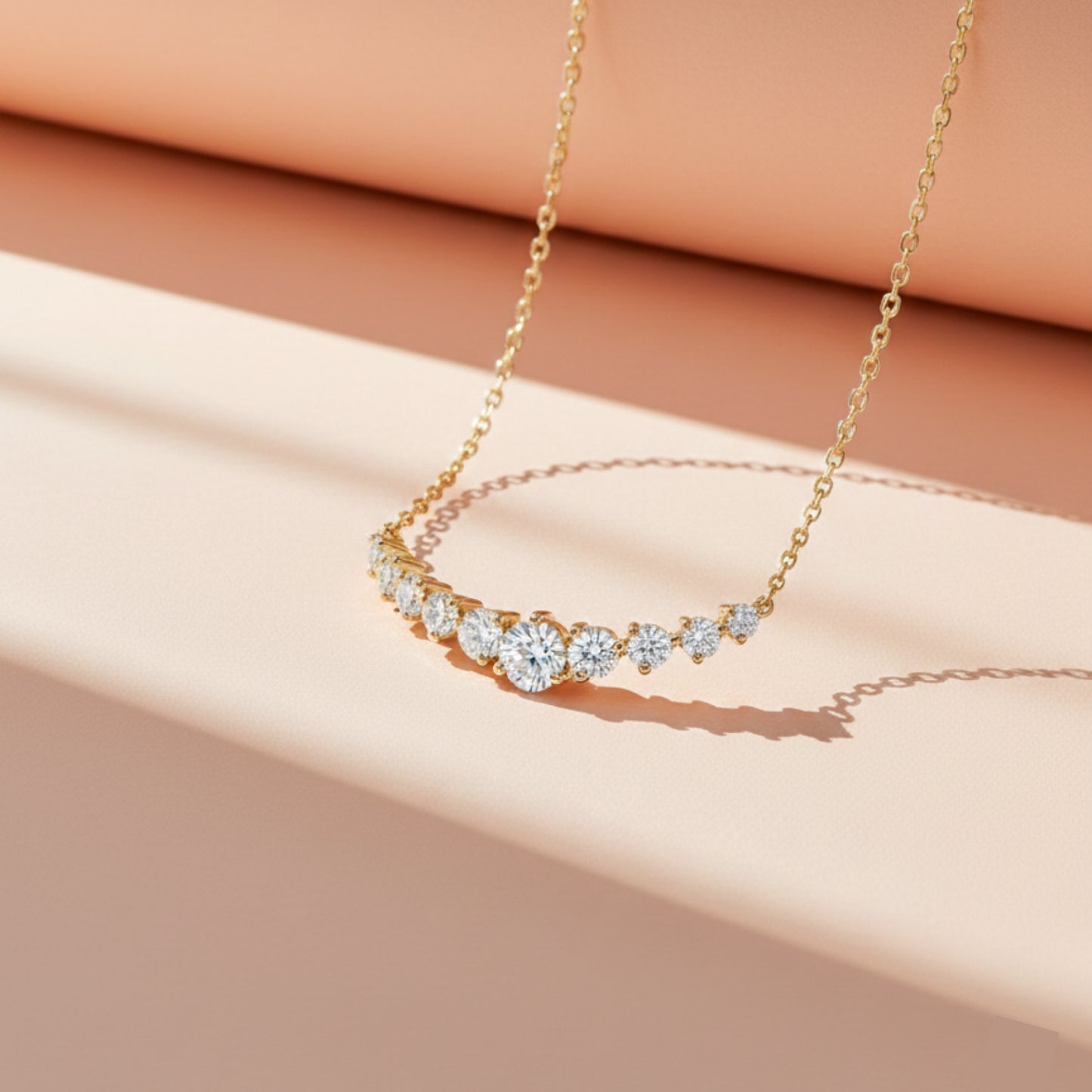 graduated chevron necklace