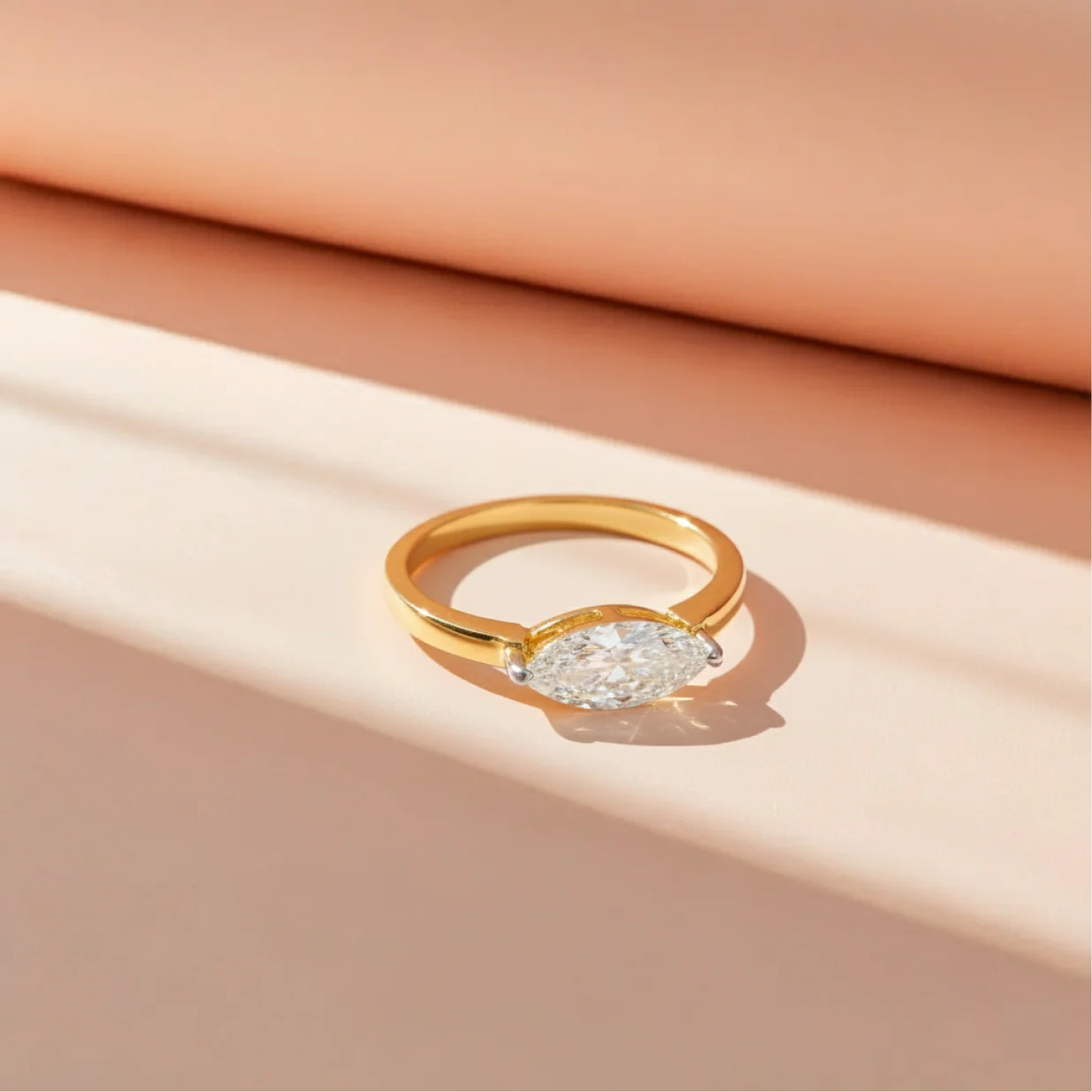 Marquise Lab Diamond East/West Solitaire