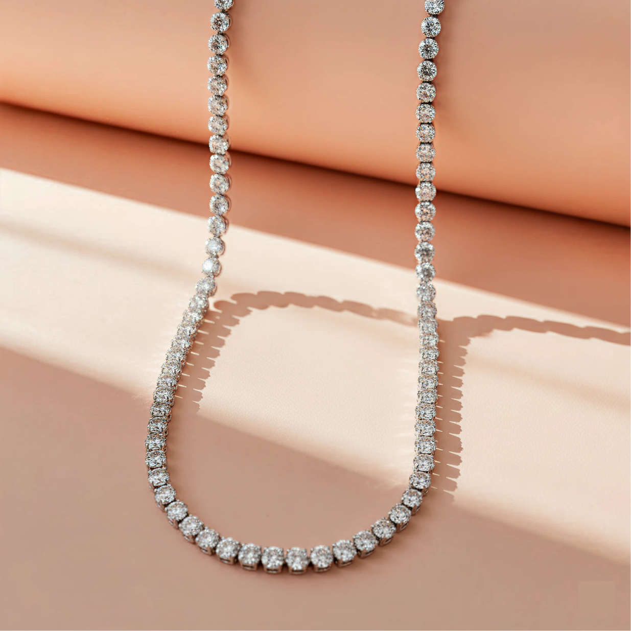 7ct classic cupcake tennis necklace