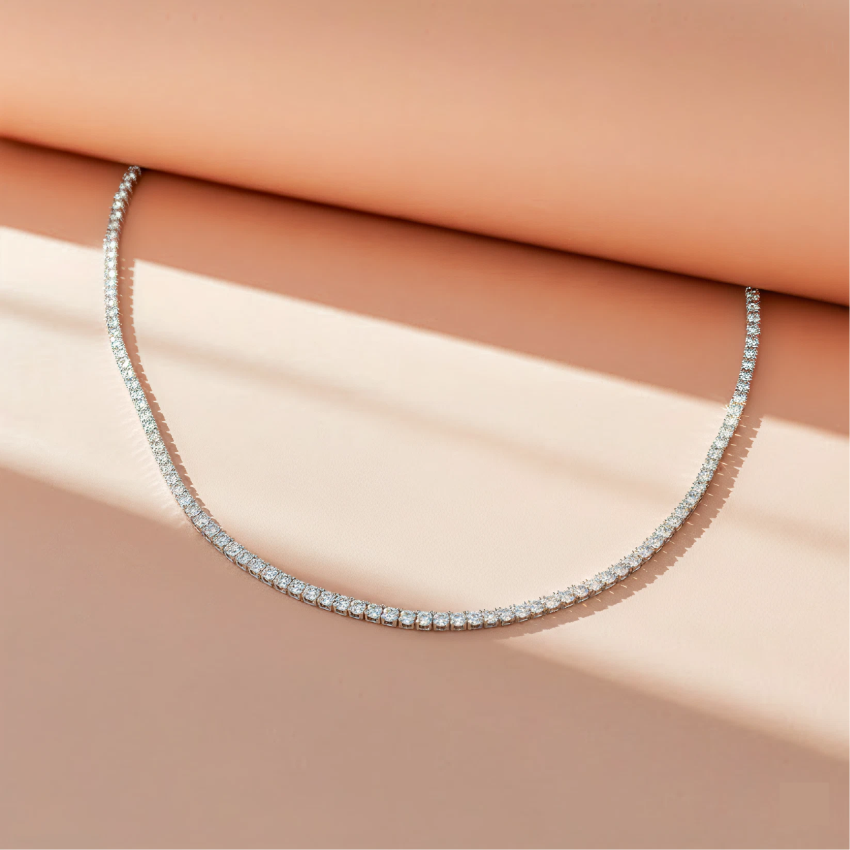 Classic Diamond Tennis Necklace