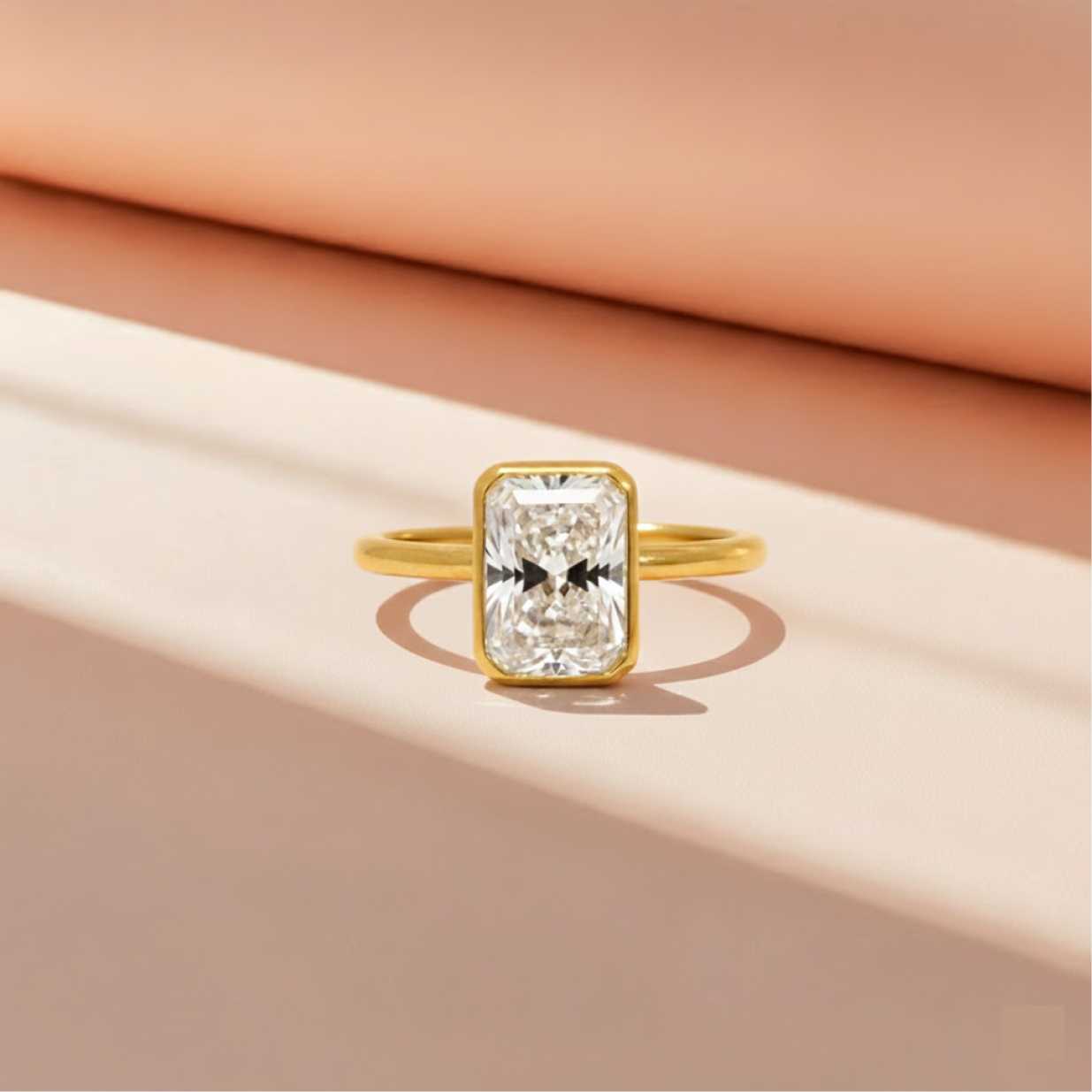 2 ct Bezel Radiant Diamond Solitaire