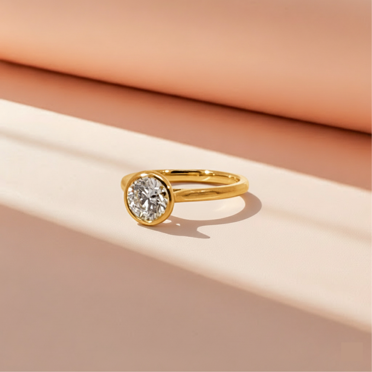 1 ct Bezel Round Diamond Solitaire