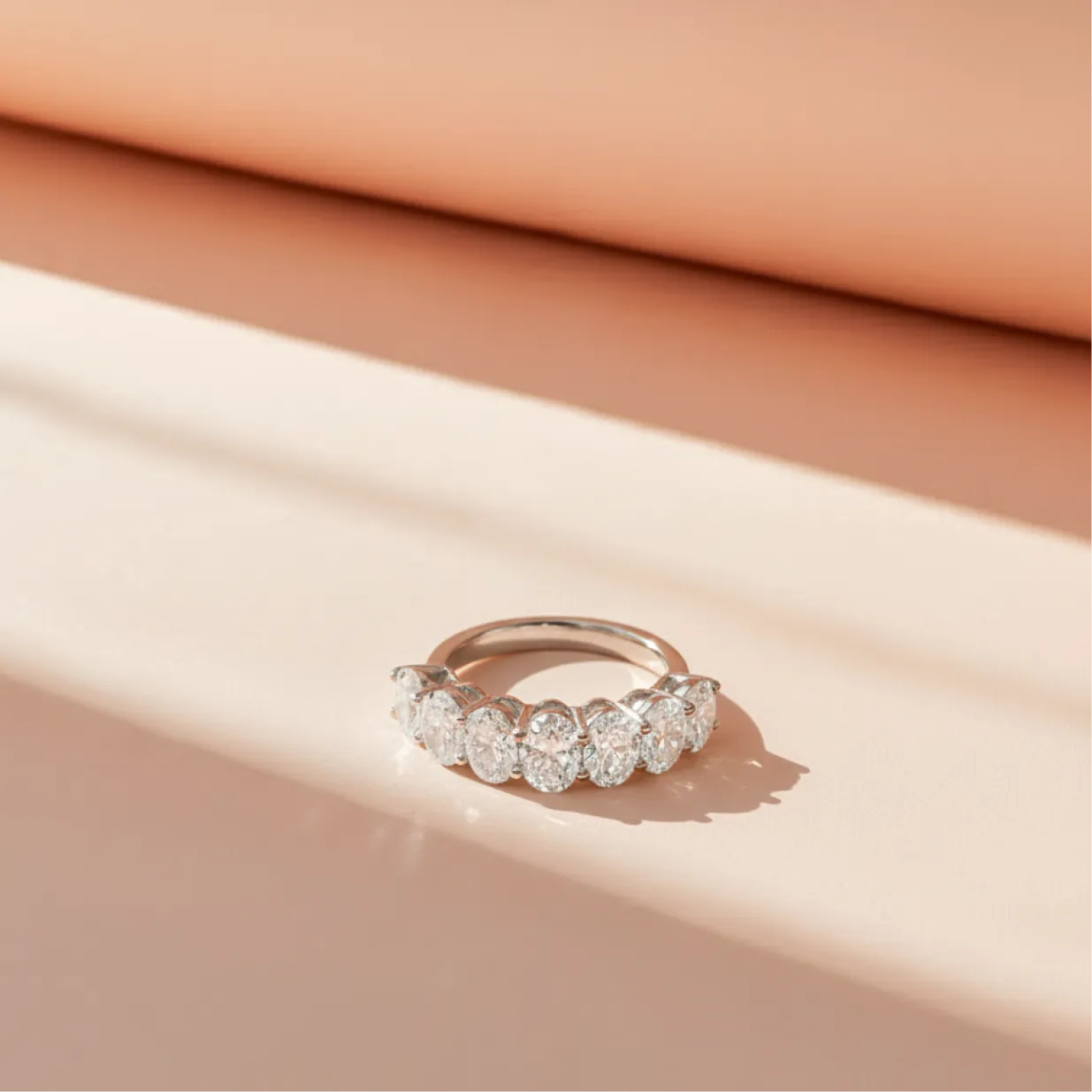 2 ct Oval Diamond Half-Eternity Band
