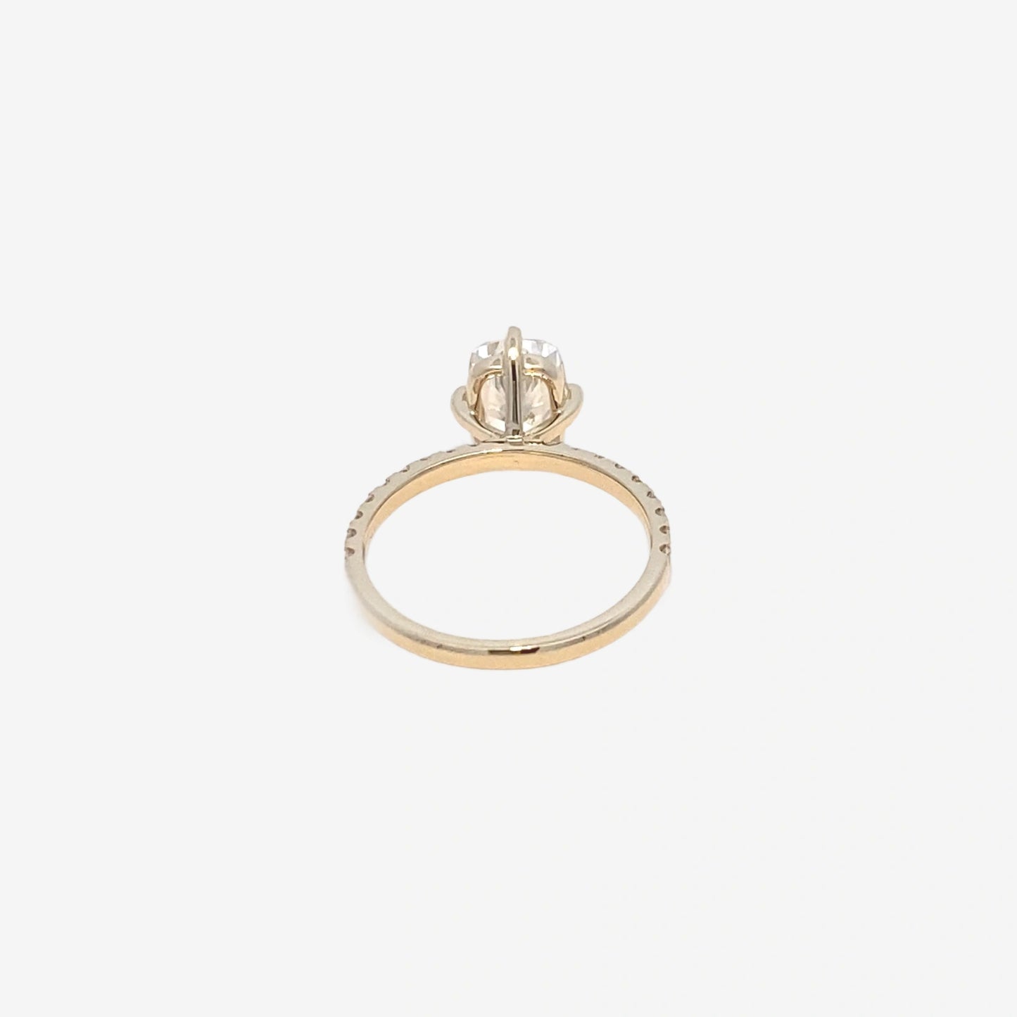 2ct cushion solitaire with pavé setting