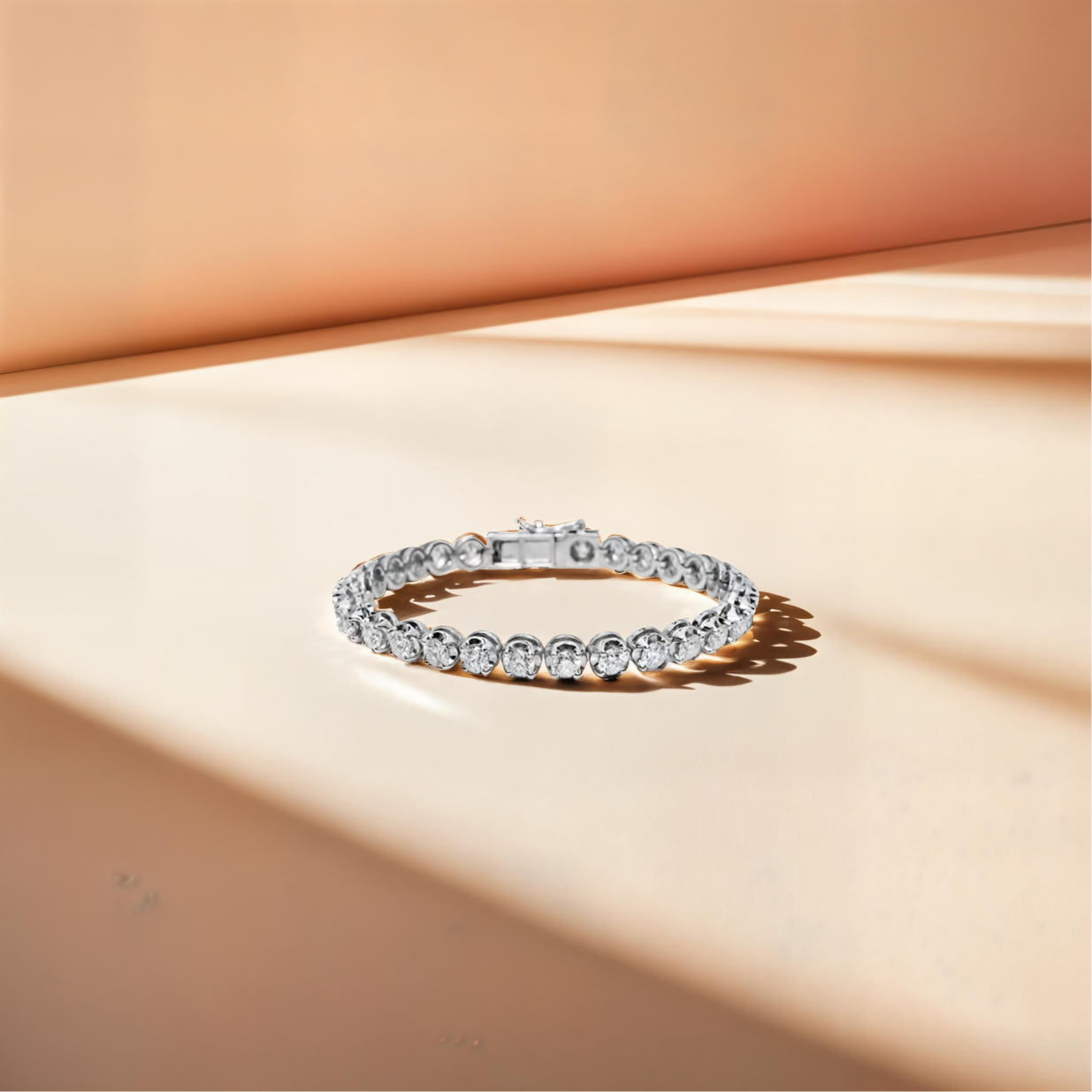6.33ct classic cupcake diamond tennis bracelet