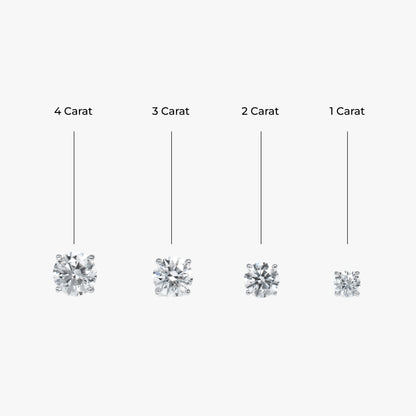 Round Solitaire Studs WG
