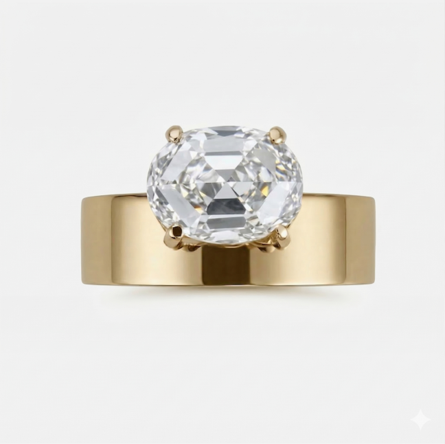 3ct oval floating solitaire ring