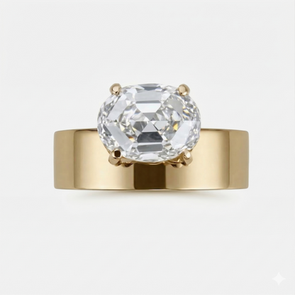3CT Oval Floating Solitaire Ring
