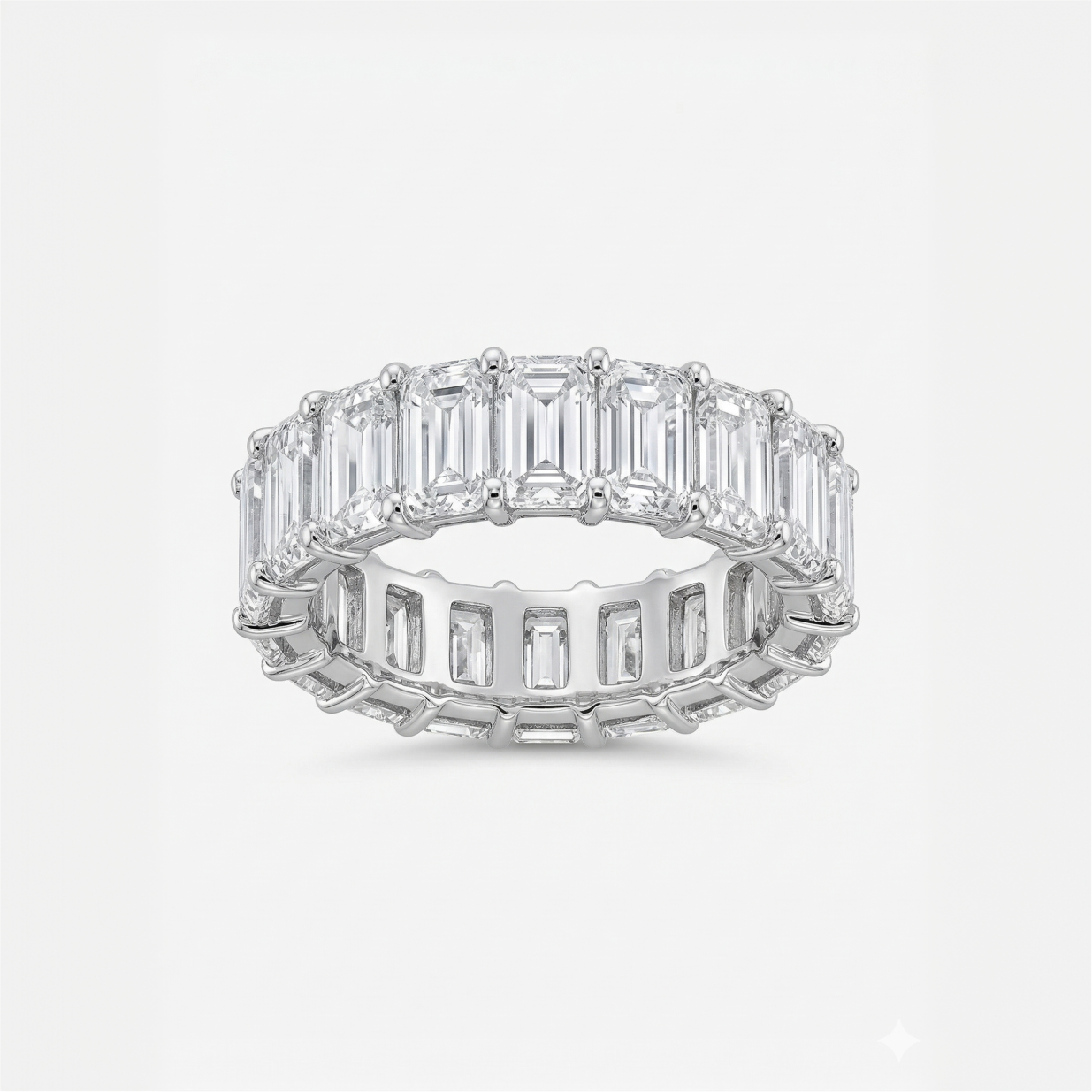 6ct emerald eternity band