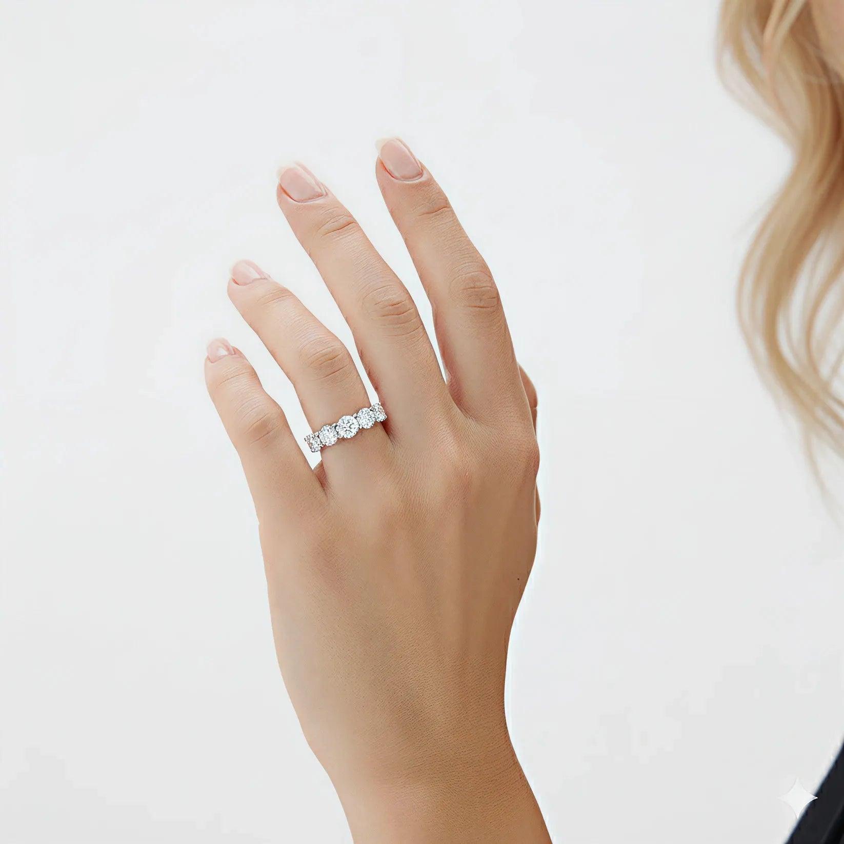 2CT Round Diamond Quarter-Eternity Ring