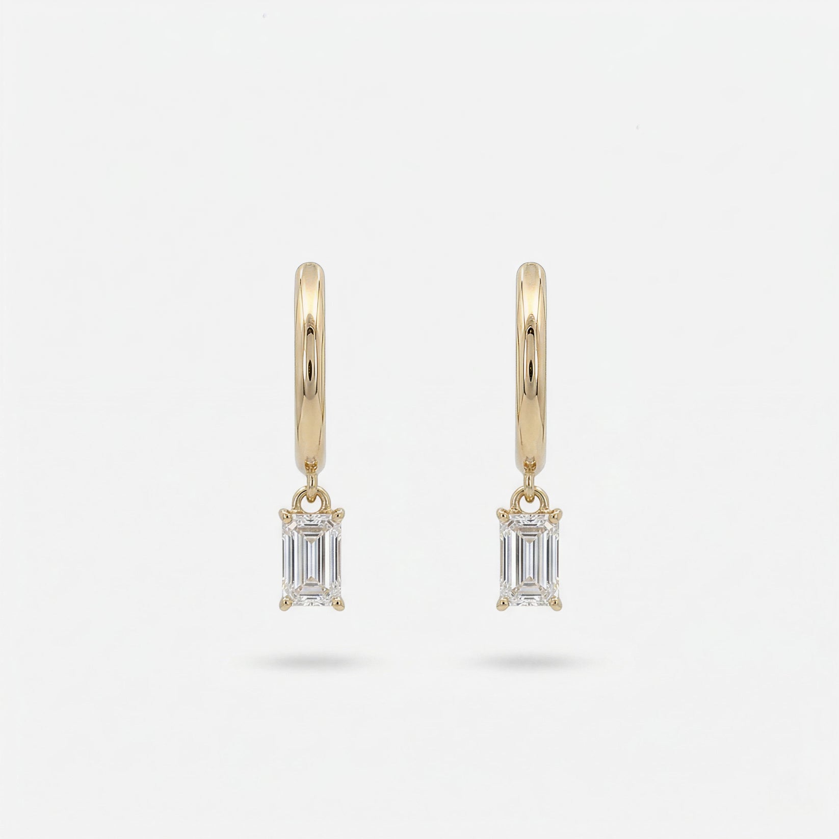 0.61CT Emerald Drop Earrings