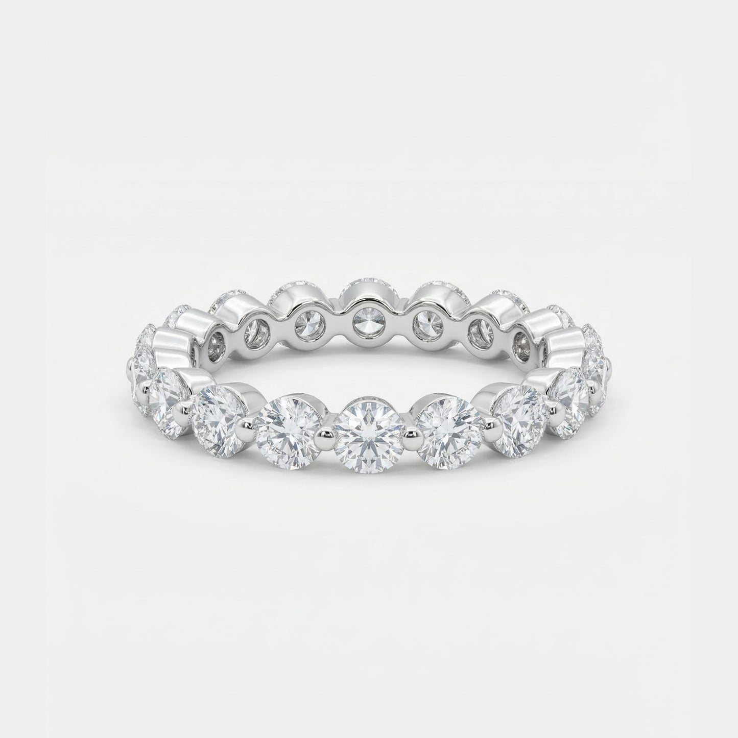 1.68ct dainty round eternity ring