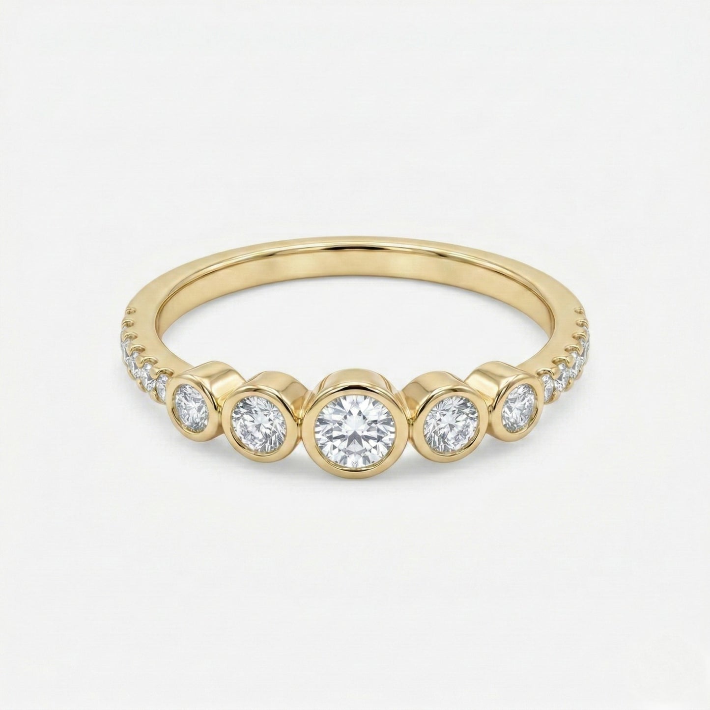 0.36ct dainty round graduated with pavé band