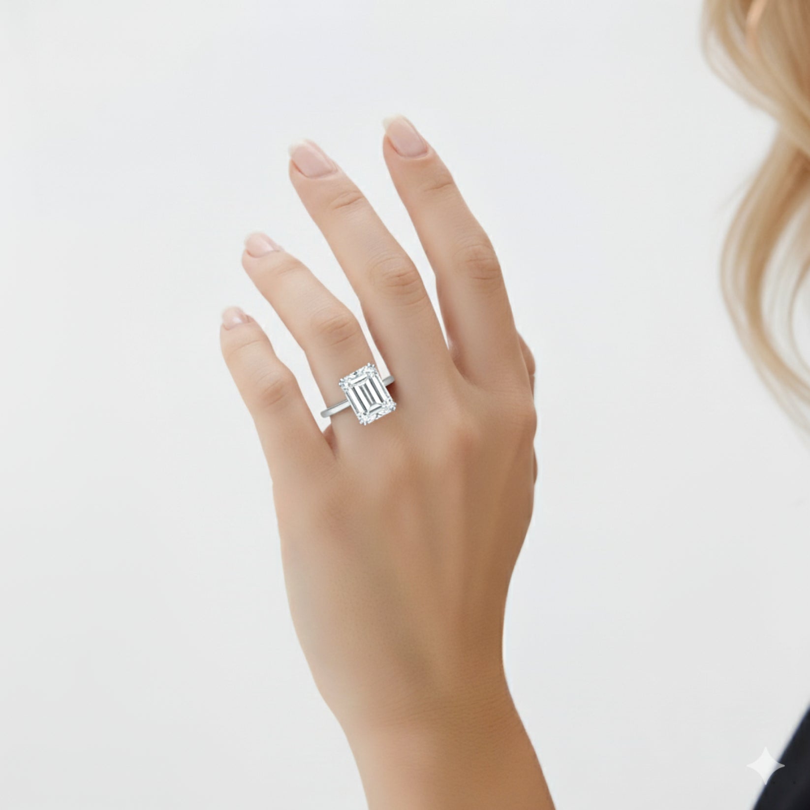 4CT Emerald Solitaire Ring