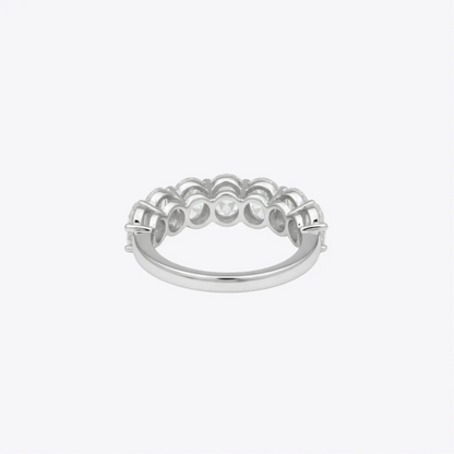 2 ct Oval Diamond Half-Eternity Band
