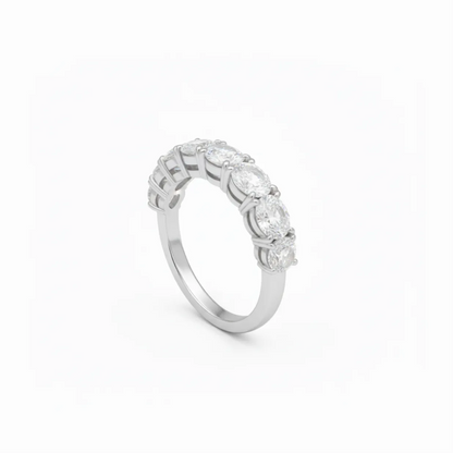 2 ct Oval Diamond Half-Eternity Band