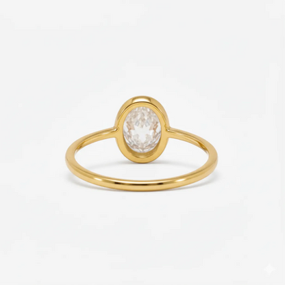 2 ct Bezel Oval Diamond Solitaire