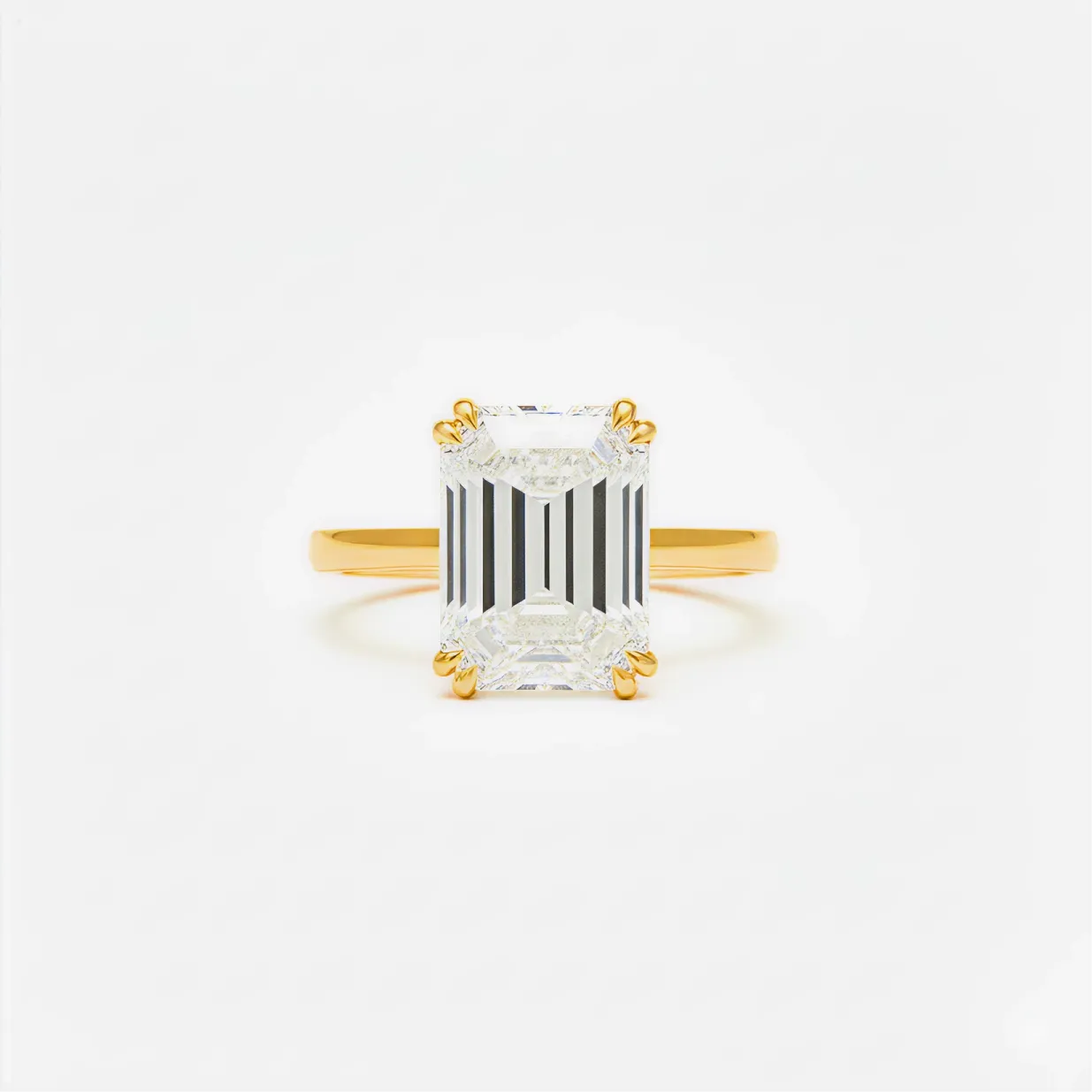 4 ct Classic Emerald Diamond Solitaire