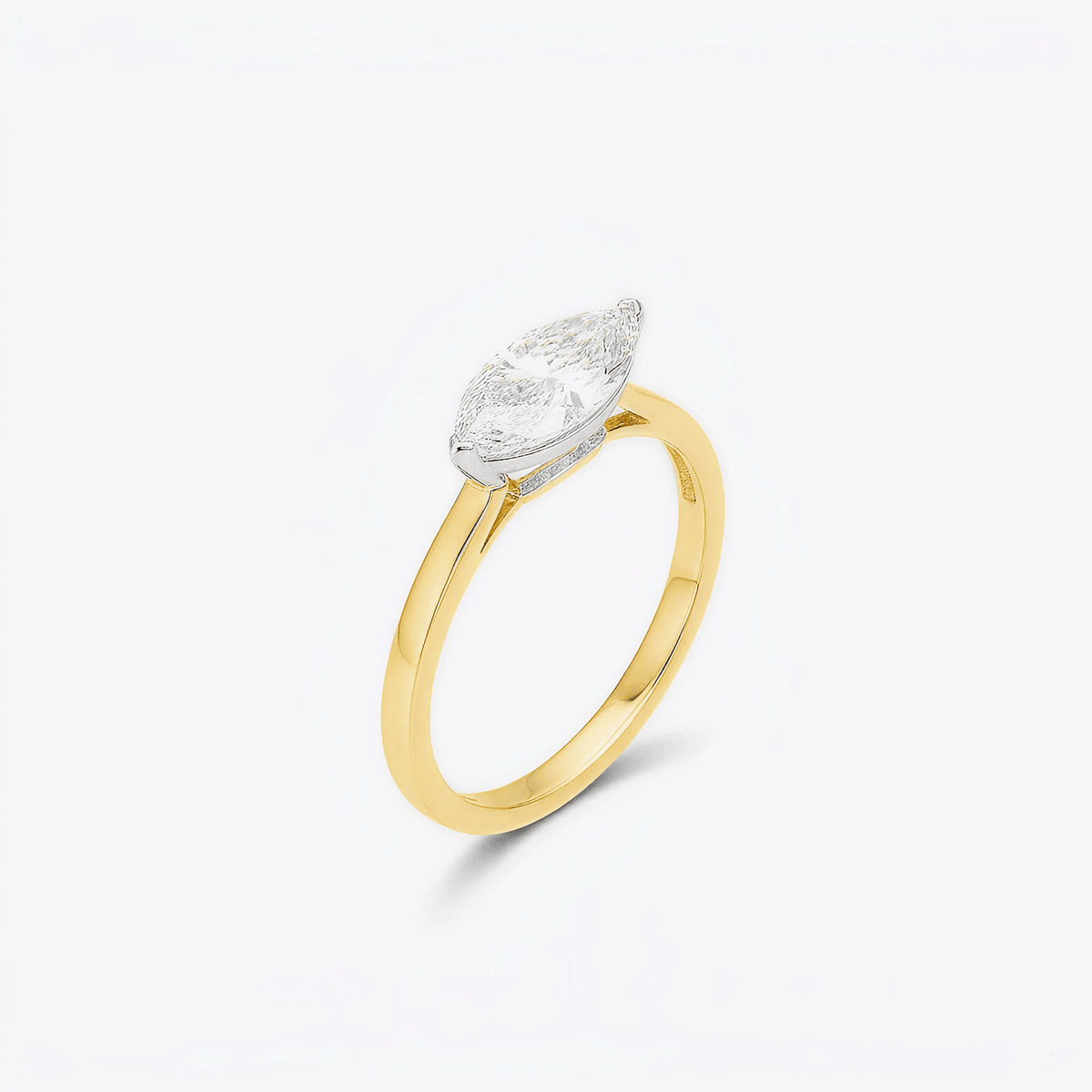 marquise lab diamond east/west solitaire