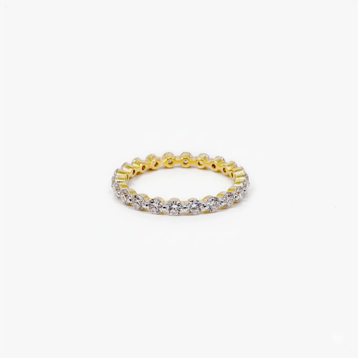1.01ct dainty round eternity ring