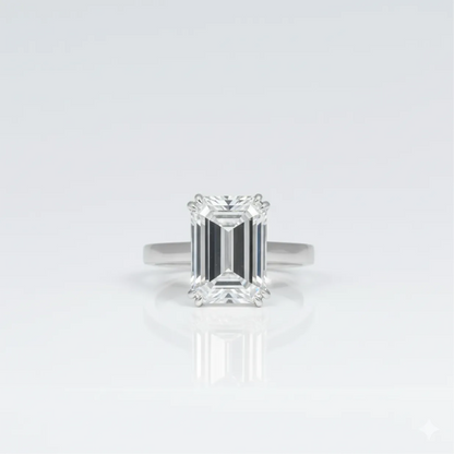 4 ct Emerald Solitaire Ring