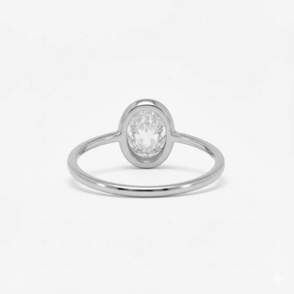 2 ct Bezel Oval Diamond Solitaire