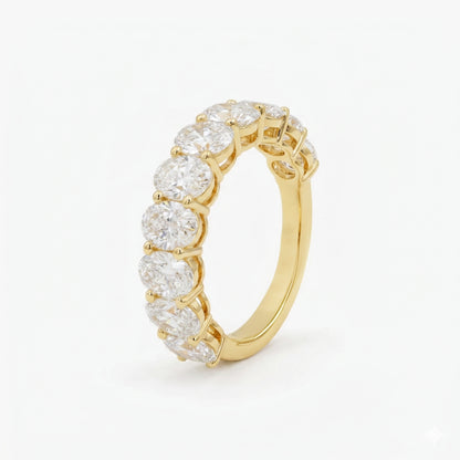 2CT Oval Diamond Half-Eternity Band