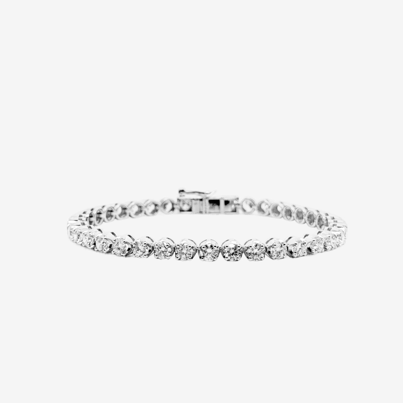 6.76ct Classic Cupcake Diamond Tennis Bracelet