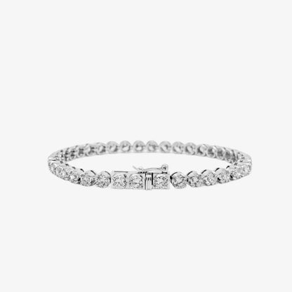 Classic Cupcake Natural Diamond Tennis Bracelet